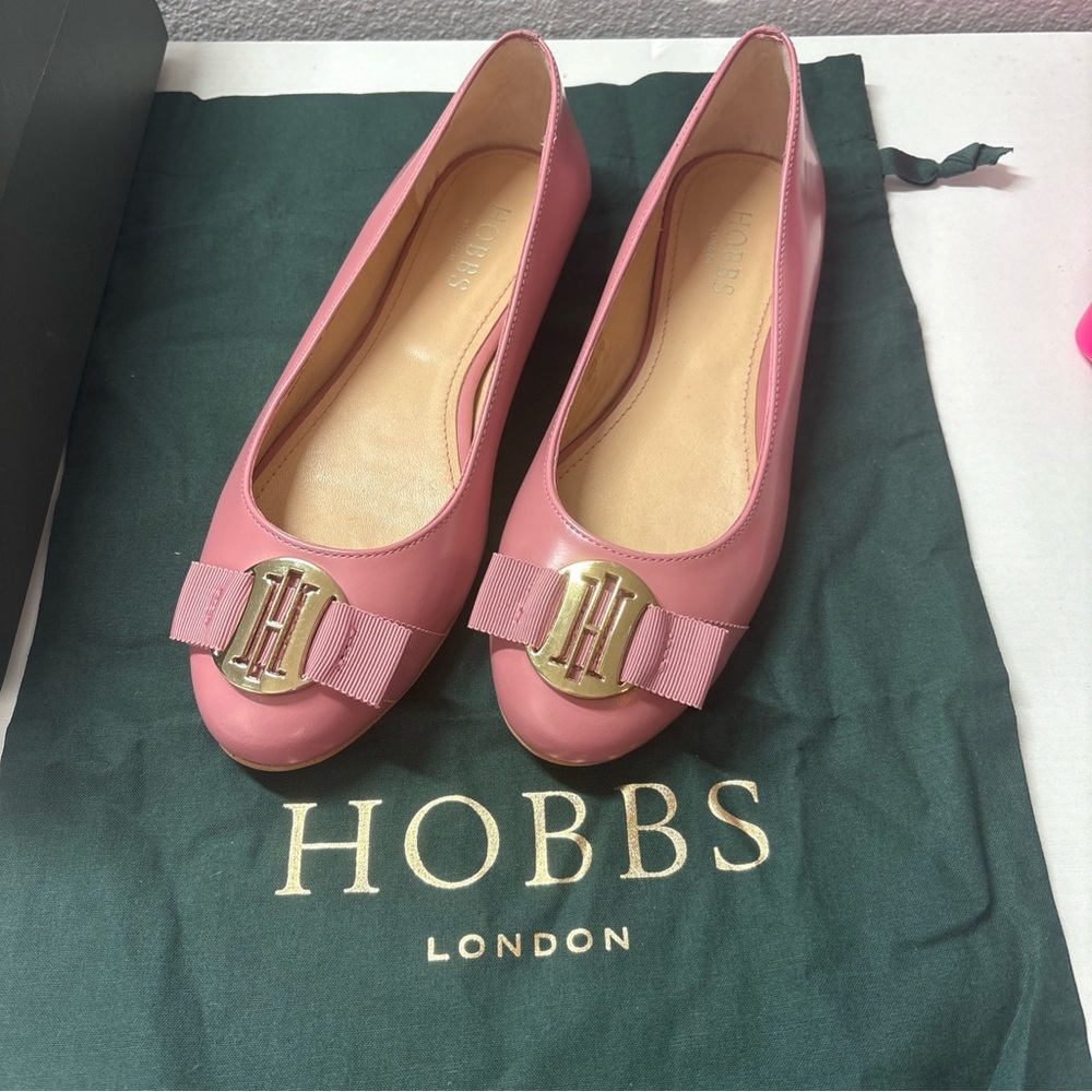 Hobbs Cristie Flat size 8 Dusty Rose Shoes